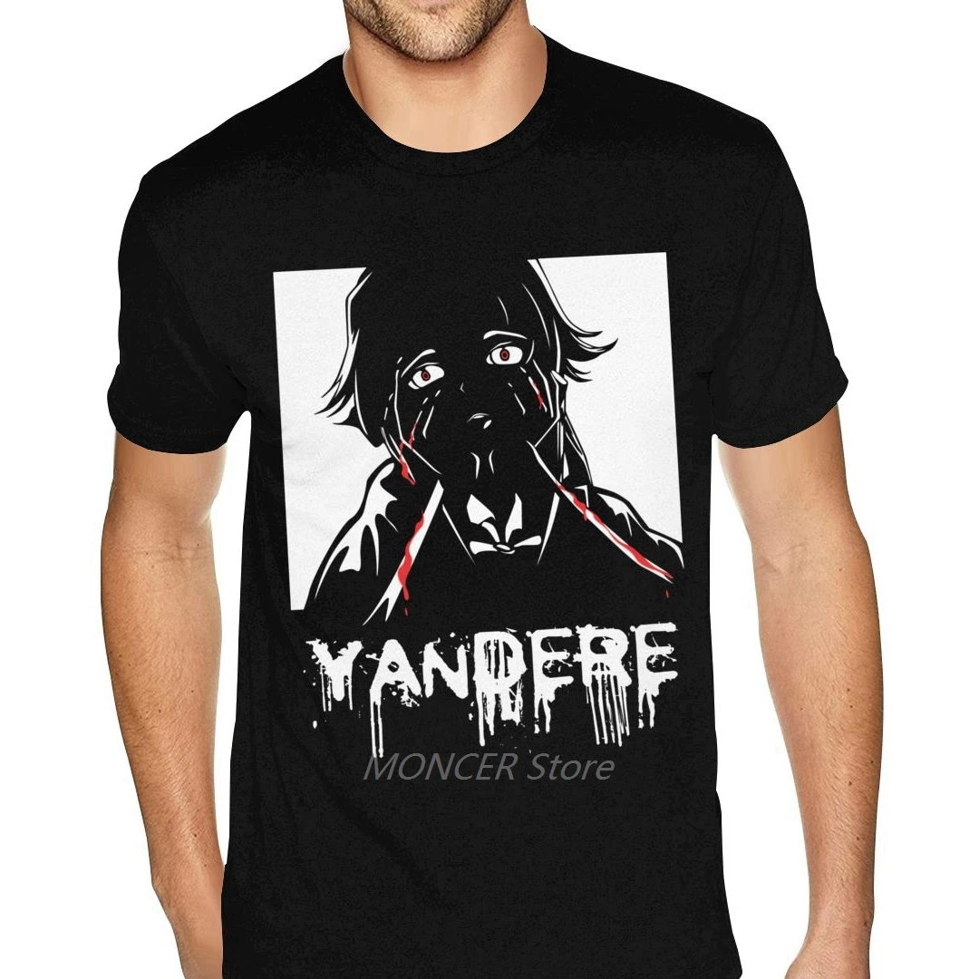 

Wholesale Anime Yandere Mirai Tees Shirts Men's Make Your Own Short Sleeve Black Crew Tee Shirt