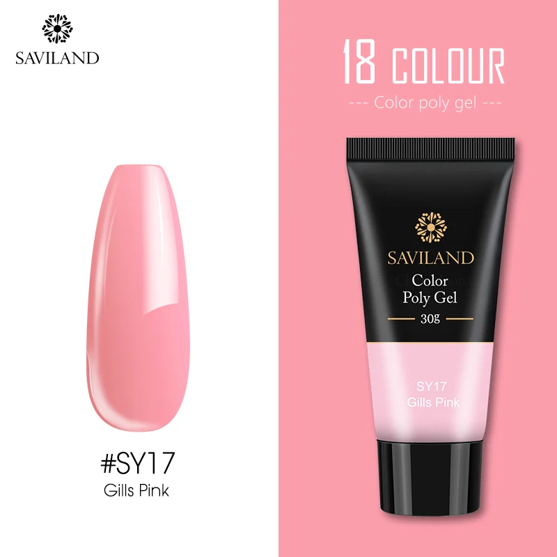 30ml SY17 SAVILAND цветной полигель для наращивания пальцев 24 Цвета УФ-гель для быстрого наращивания 30 г/15 г полигель-лак для ногтей Твердый Гель-лак для ногтей - Цвет: 30ml SY17