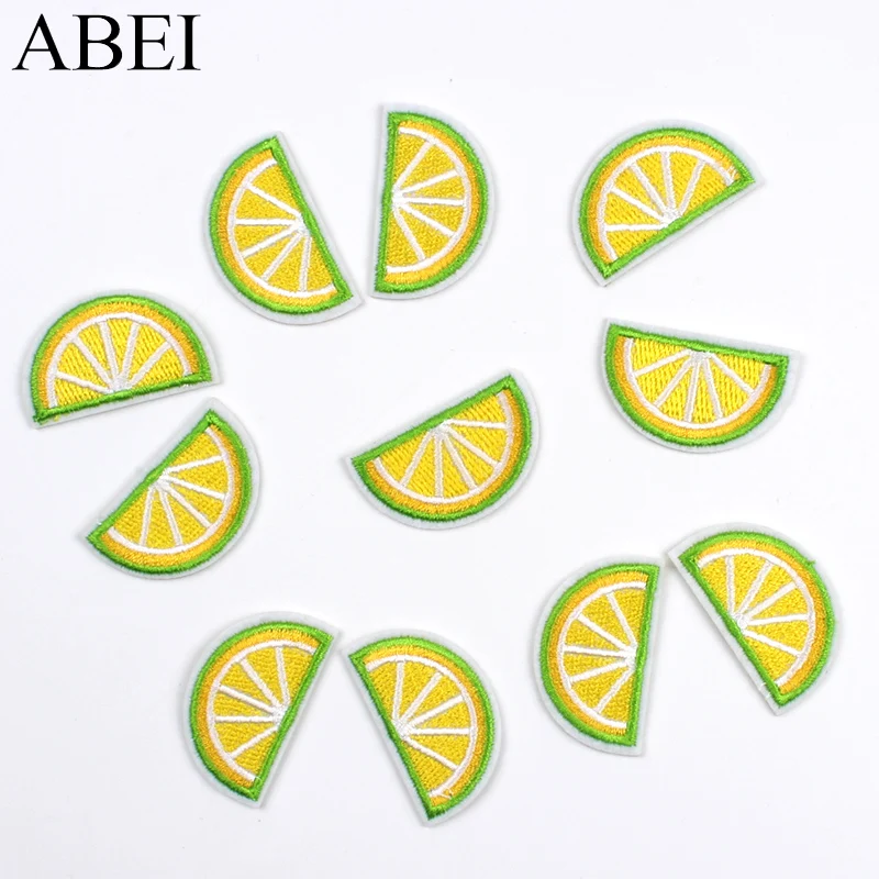 10 шт. Мультяшные наклейки с изображением лимона патчи вышивкой фруктов женские