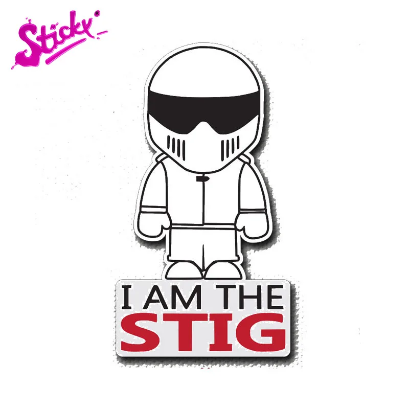 

STICKY Hot Sell Personality Car Stickers I AM THE STIG Vinyl Decals Car Window Accessories Auto Decorative Stickers PVC