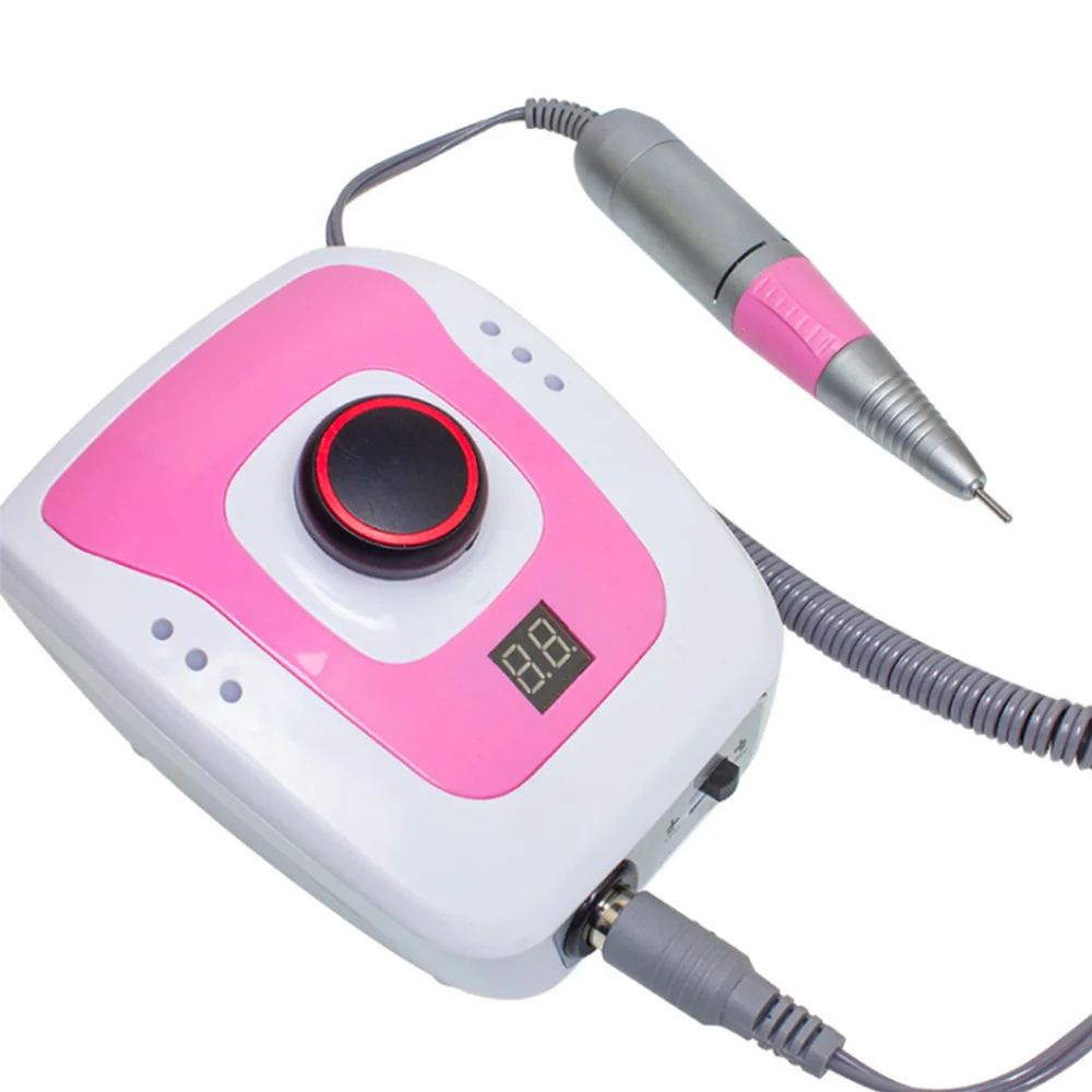 Pink Electric Nail Drill Manicure Machine Pedicure Equipment Nail Art Manicure Tools Drill Sanding File Polish Equipment Mill Cutter - Цвет: Pink