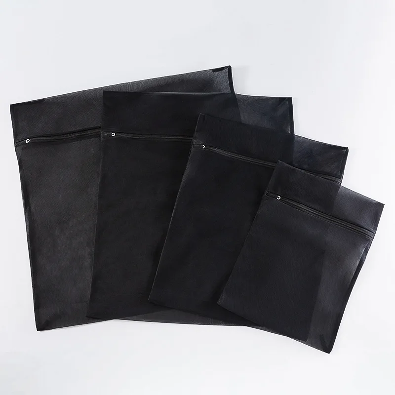 1pcs Home storage bag Net Black zippered mesh Clothes underwear |