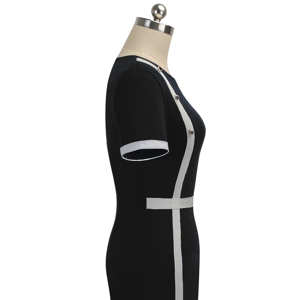 Женское винтажное облегающее платье Nice-Forever элегантное контрастное пестрое