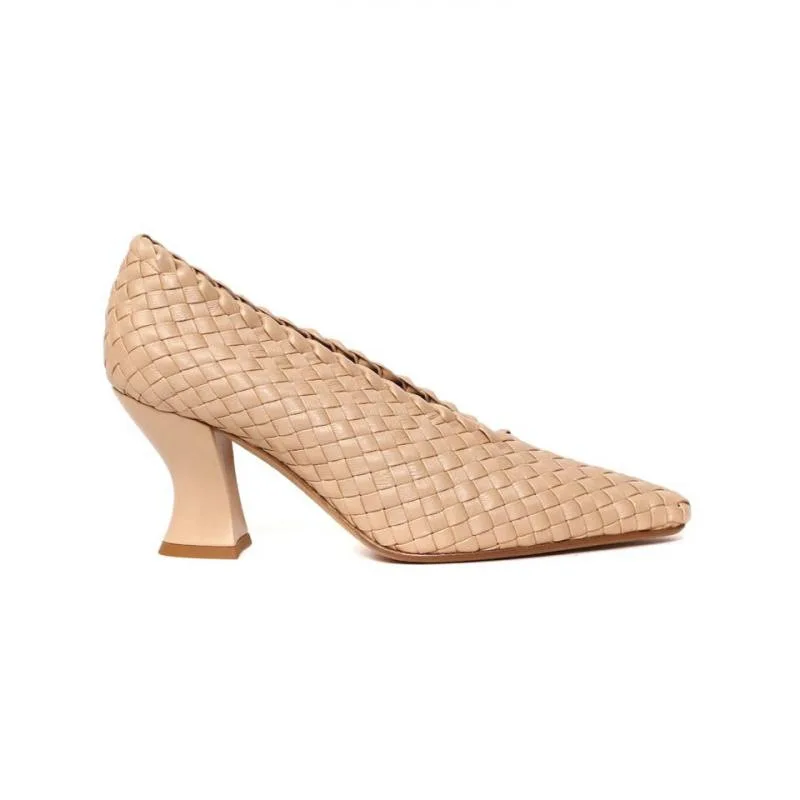 

2021 spring and summer new woven large high heeled women's shoes comfortable casual single shoes women's shoes