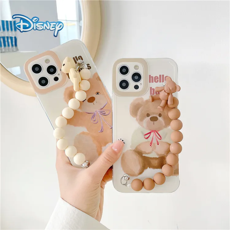 

Disney Cartoon Bear Mobile Phone Case for iPhone 13 13Pro 12 12Pro 11 Pro X XS MAX XR 7 8 Plus SE Girl Cute Anti-Fall Cover