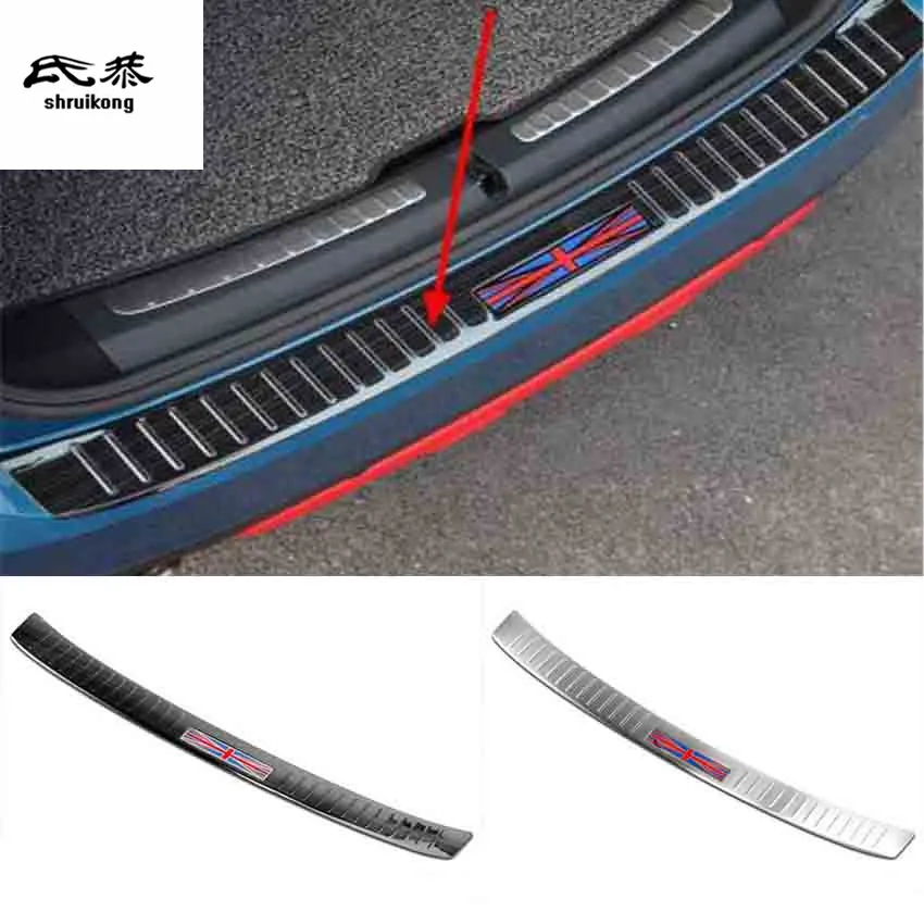

1Lot for MINI Countryman F60 Stainless Steel Back Rear Door Sill Trunk Protection Decoration Cover Sequins