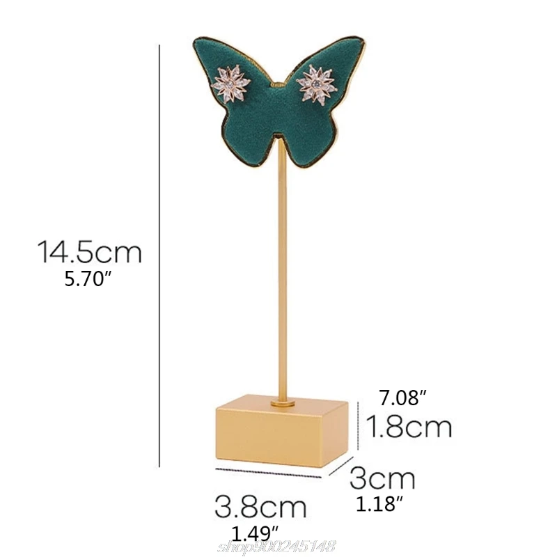 

Metal Butterfly Earrings Stand Holder Shelf Jewelry Display Rack Bracket Earring Organizer for Woman Girl Gifts J07 21 Dropship