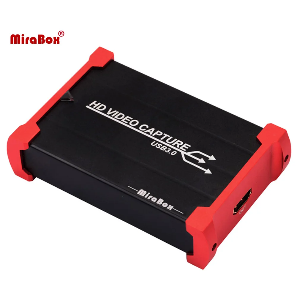 Günstig MiraBox 100 Stücke OEM HDMI Game Capture Karte USB 3,0 Mit Loop-out Unterstützung 1080P Niedrige Latenz Windows 10 Linux