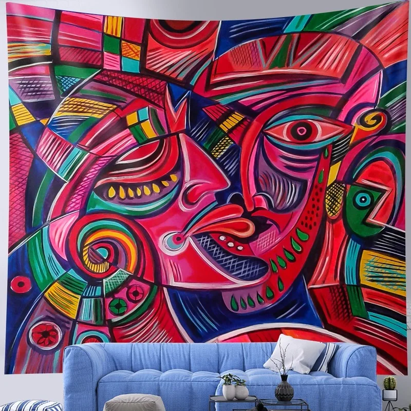 

Abstract sketch new product tapestry character wall tapestry Bohemian home decoration Hippie Mandala psychedelic scene mattress