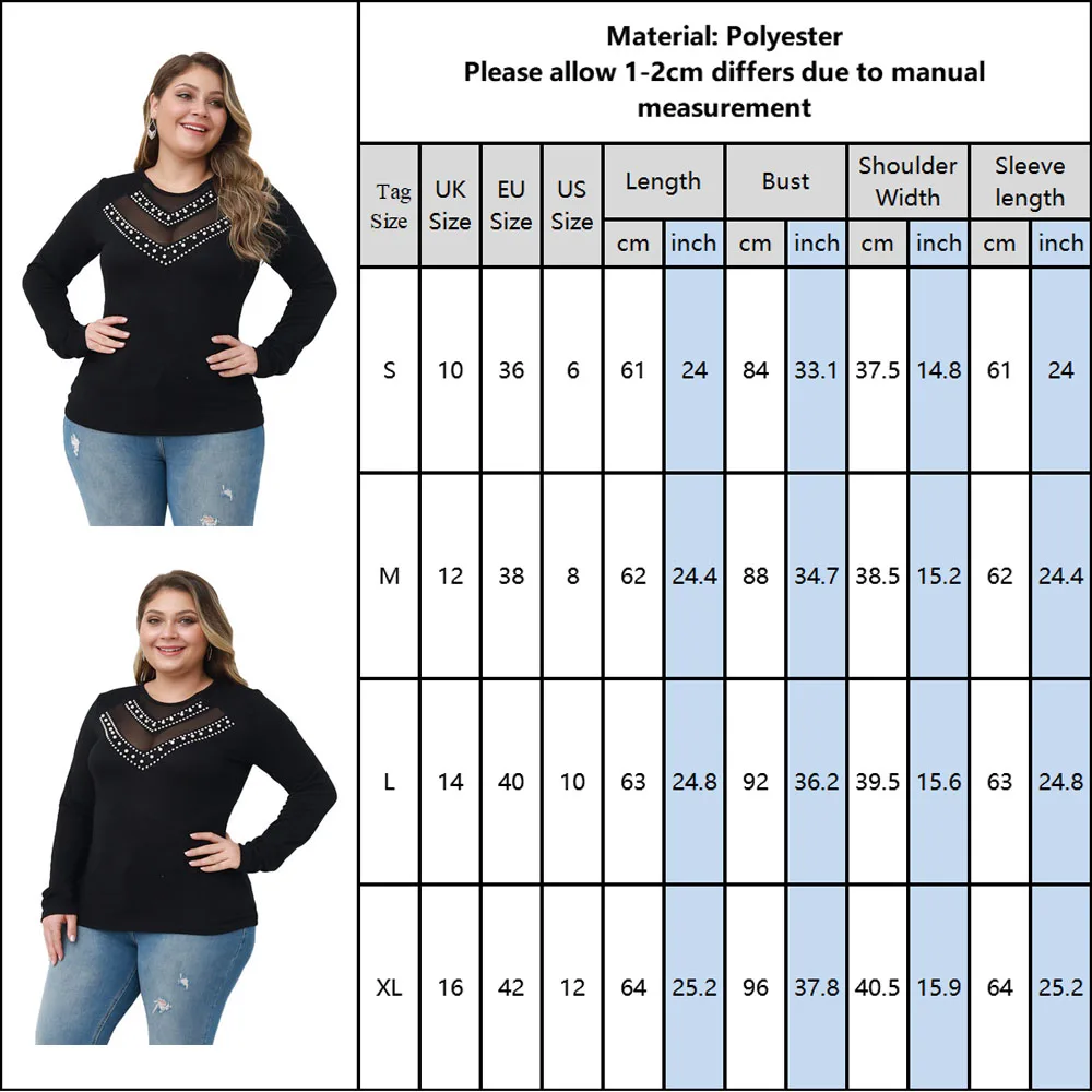 

Sale Sexy Solid Color Beading Lace See Through Women Tshirt Retro Temperament Mesh Women's T-shirt Office Lady Splice Tshirt D30