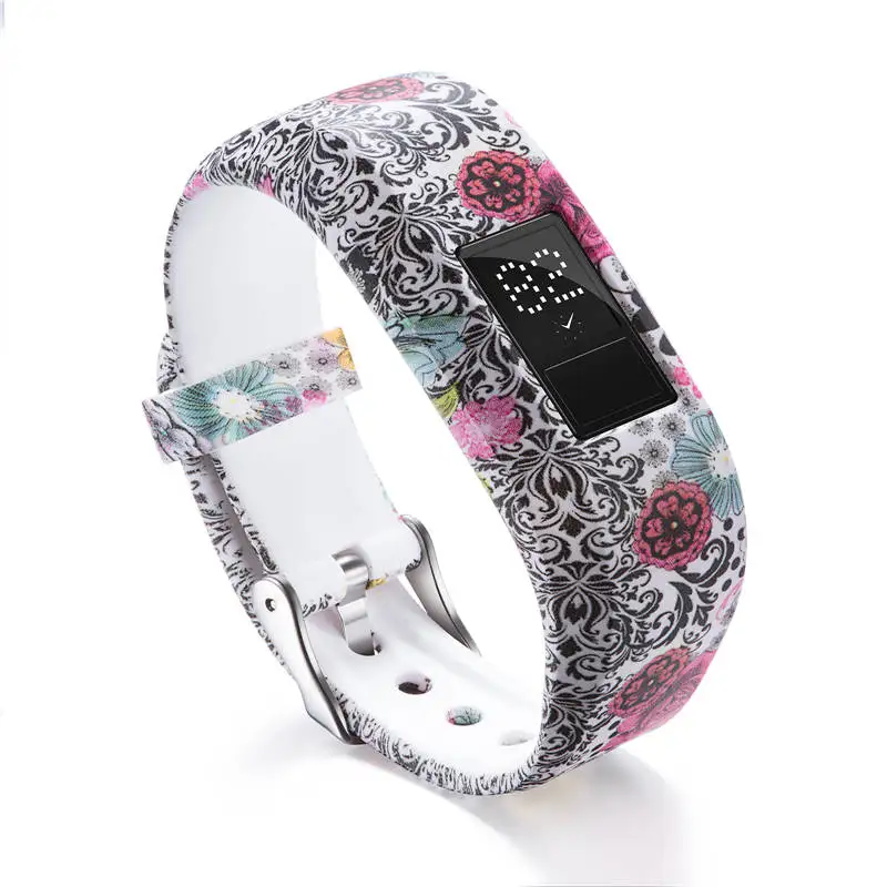 

Silicone printing strap For Garmin Vivofit 3 Watchband Straps for Garmin JR/JR2 Sport Watch Band Replace Wrist Watch Accessorie