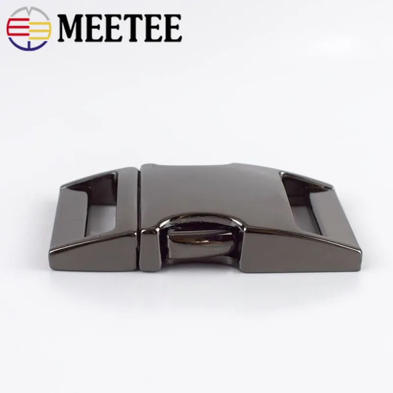 Meetee 2pcs 25mm Metal Curved Side Release Buckle for Webbing Strap Backpack Bag Luggage Hook Belt DIY Accessories AP518 | Дом и сад
