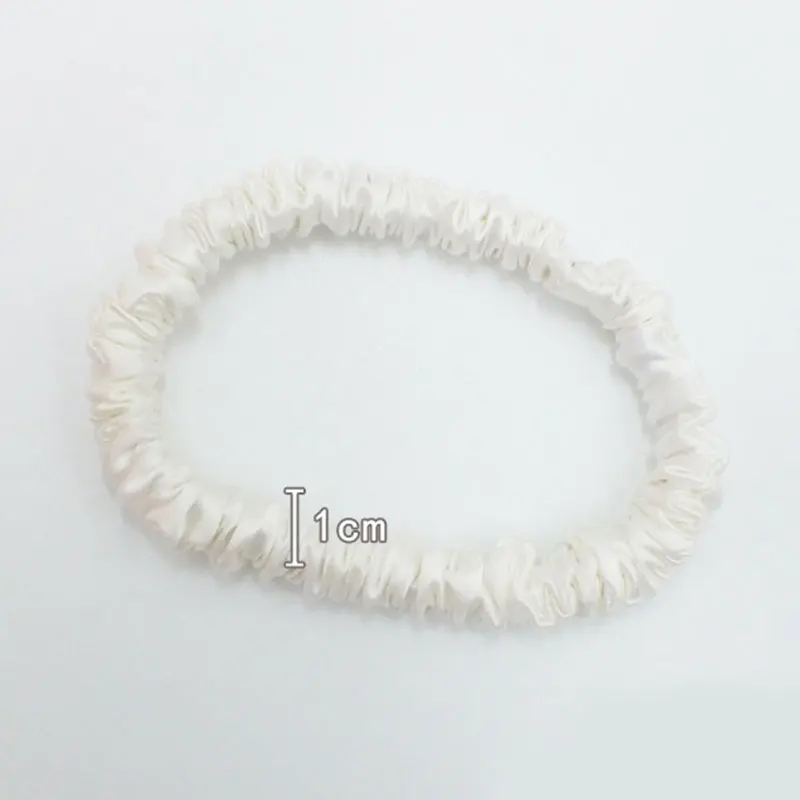 

100% Real Silk scrunchies soft Rubber Band Hair Ring for women Hair Band Rubber Band Colorful Mulberry Silk Hair Ring Headwear