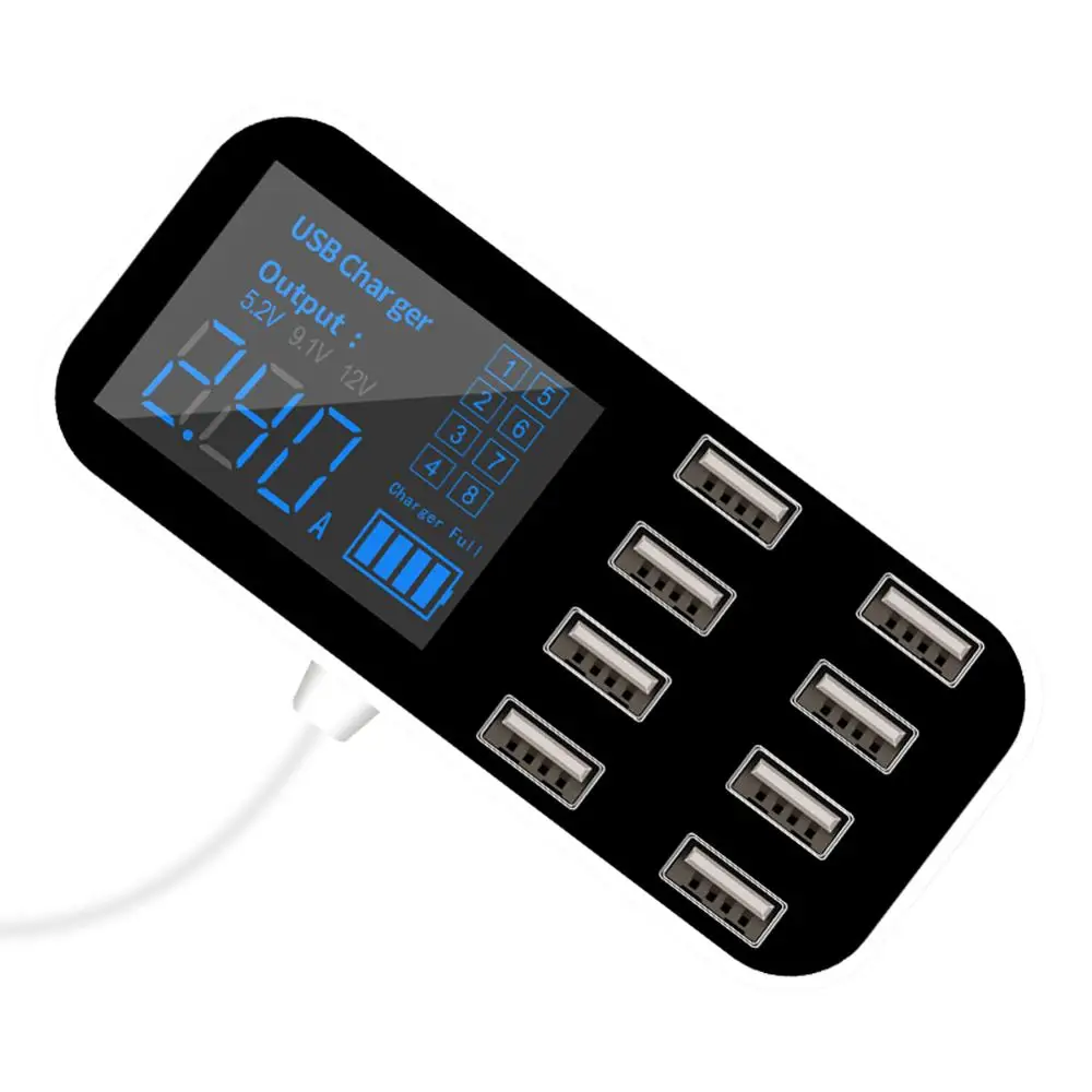 Автомобильное зарядное устройство с 8 USB-портами и ЖК-дисплеем | Автомобили