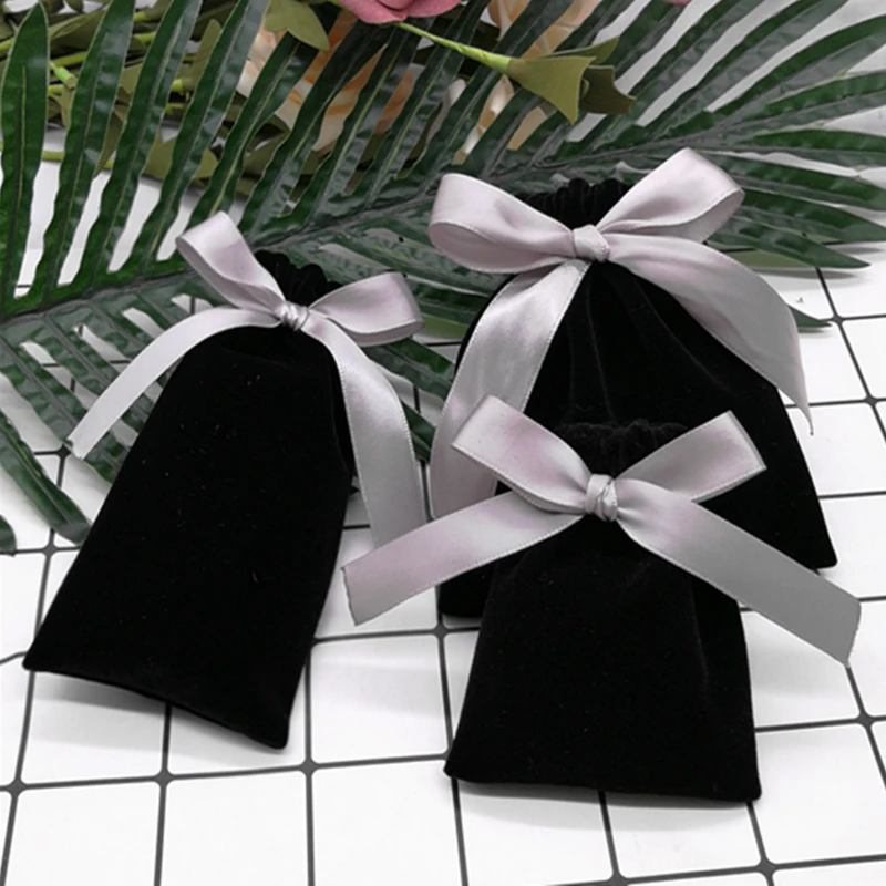 5 шт. фланелевые Бархатные Мешочки для упаковки ювелирных изделий|Упаковка и