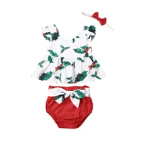 lioraitiin newborn toddler infant baby girl outfit short sleeve tops shirt bow shorts headband casual clothes 3pcs set
