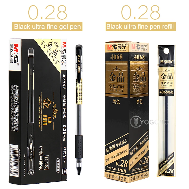 Лидер продаж ультратонкие гелевые ручки с точками 12 шт./корм и г 0 28 мм заправками