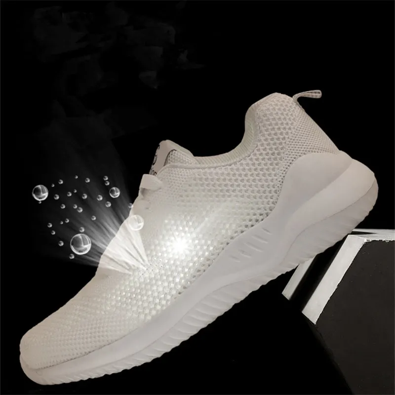 Легкие мягкие дышащие прогулочные туфли Женская сетчатая спортивная обувь для