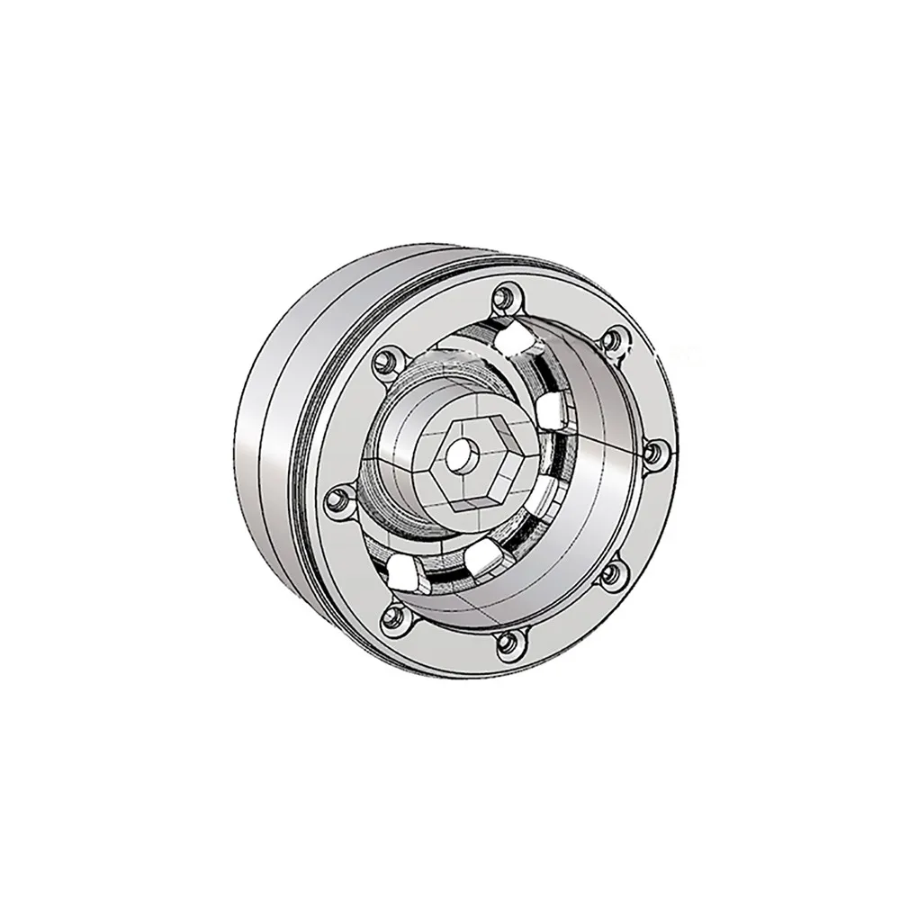 2PCS Wheel Hubs for 1/10 New Defender SCX10 TRX-4 1.9 inch Metal RC Car Simulation Tire Hub Upgrade Parts | Игрушки и хобби