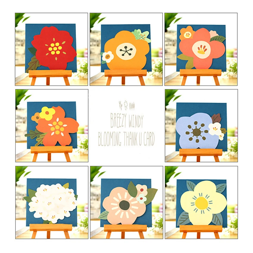 1 шт./Партия Цветочная серия маленькая пустая поздравительная открытка с