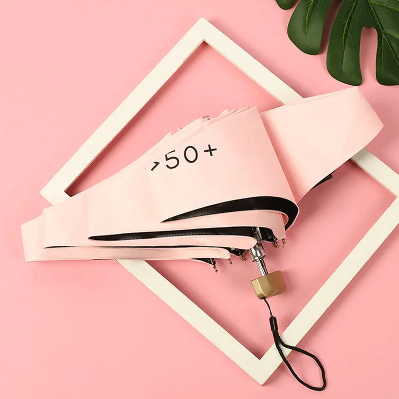 Солнцезащитный зонт УФ-светильник небольшой складной для женщин двойной мини