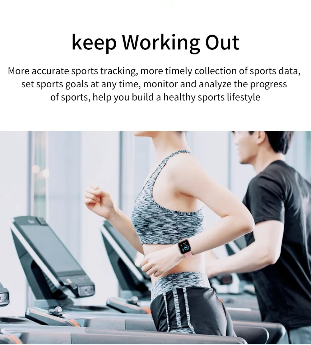 

Smart Watch Women Men Sport Smart Band Heart Rate Monitor Blood Pressure Fitness Tracker Bracelet for Android IOS