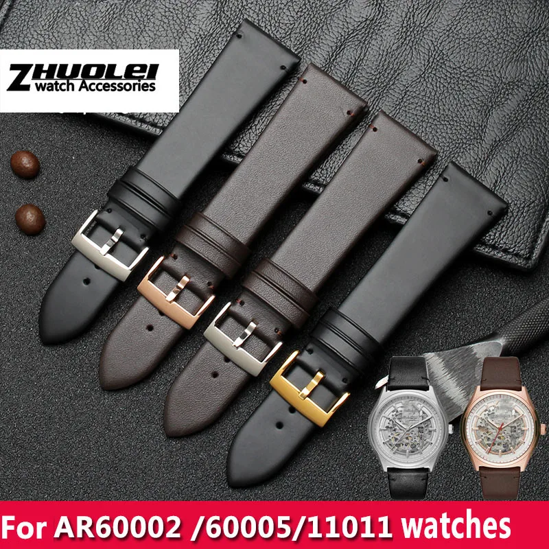 

Высококачественный ремешок для наручных часов AR60003 60004 60005 60002 11011, браслет 22 мм, черный, коричневый, мужские ремешки с пряжкой из нержавеющей ...