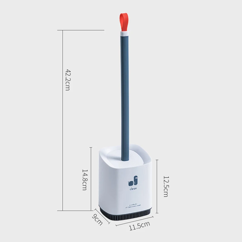 Бытовая настенная щетка для унитаза мягкая резина с основанием Быстросохнущий