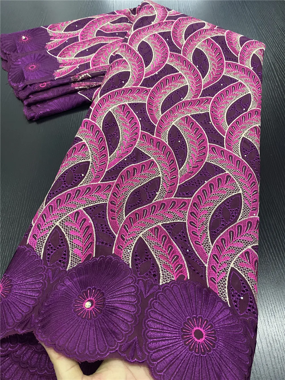 

African Swiss Voile Lace In Switzerland High Quality Swiss Cotton Lace Fabric for Nigerian african women lace 5yardas PGC2048-2