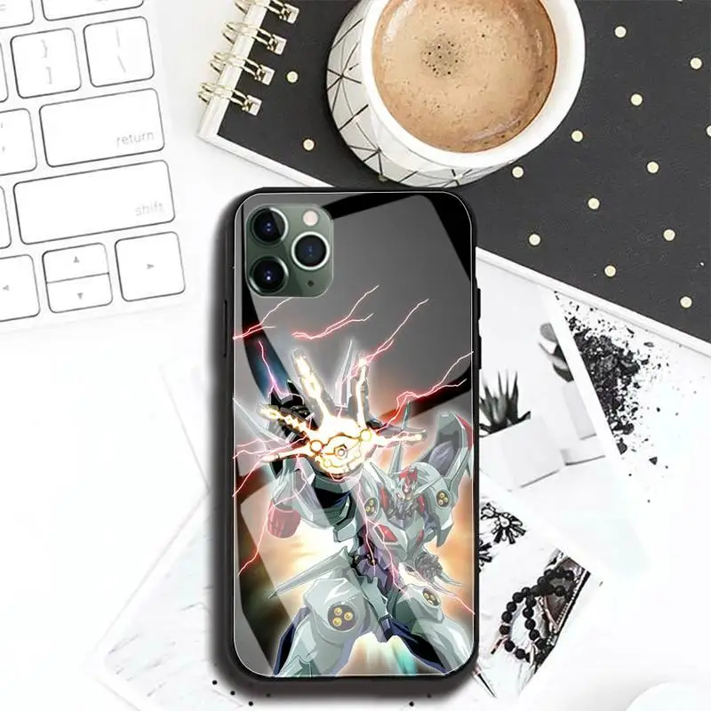 

Gundam Phone Case for iphone 11 PRO MAX shell Glass fundas for iphone 8 7 PLUS XR X XS 6S SE 2020 back cover