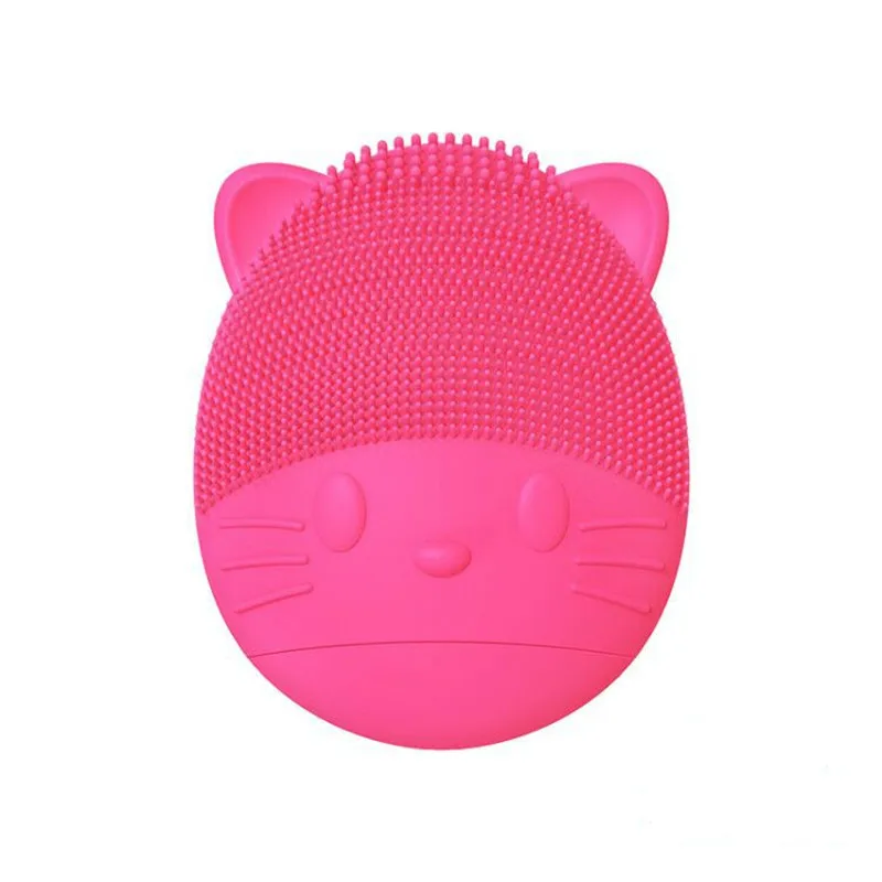 Электрическая мини щетка для очищения лица от USB и батареи силиконовый звуковой