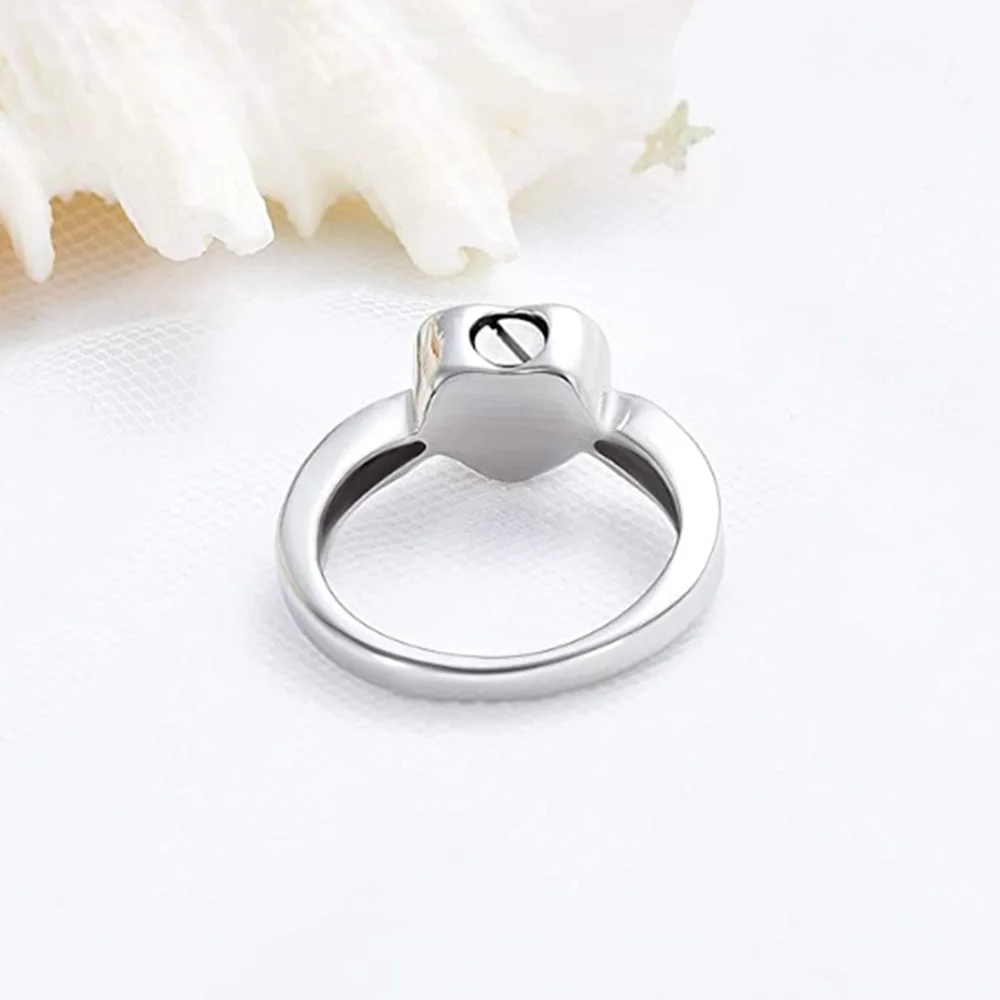 Кремация ювелирные изделия хрустальное сердечко кольцо для пепла Keepsake палец