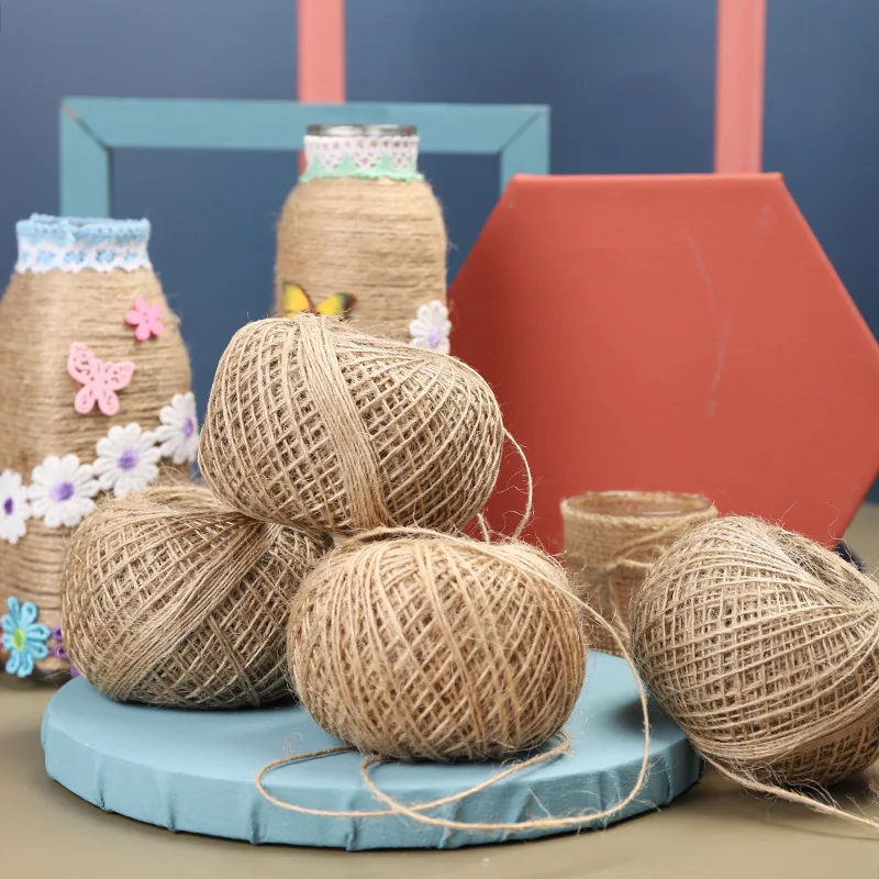 Плетеная веревка из натурального джута 1 мм 100 м/рулон для домашнего