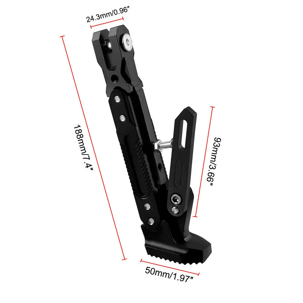 

Universal CNC Aluminum Alloy Adjustable Kickstand Foot Side Stand for Motorcycle