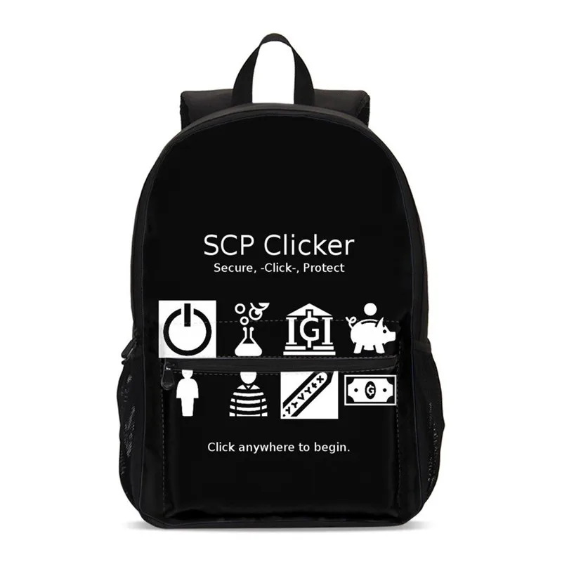 Рюкзаки для мужчин и женщин Модные Роскошные Crazy SCP буквы 3D печать Bookbag дорожная сумка для ноутбука Backbag Mochila Escolar