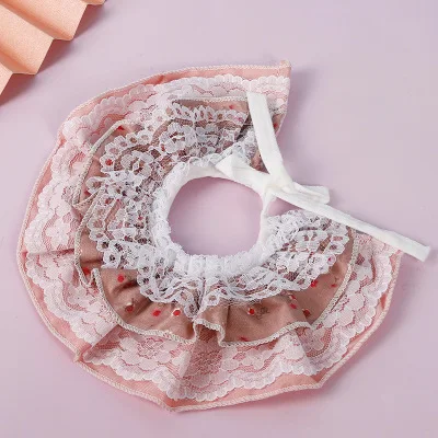 

Creativity Pet Accessories Cat Collar Multilayer Lace Floral Fashion Korean Pet Scarf Accessories Cat Fashion Cat Clothes Pet
