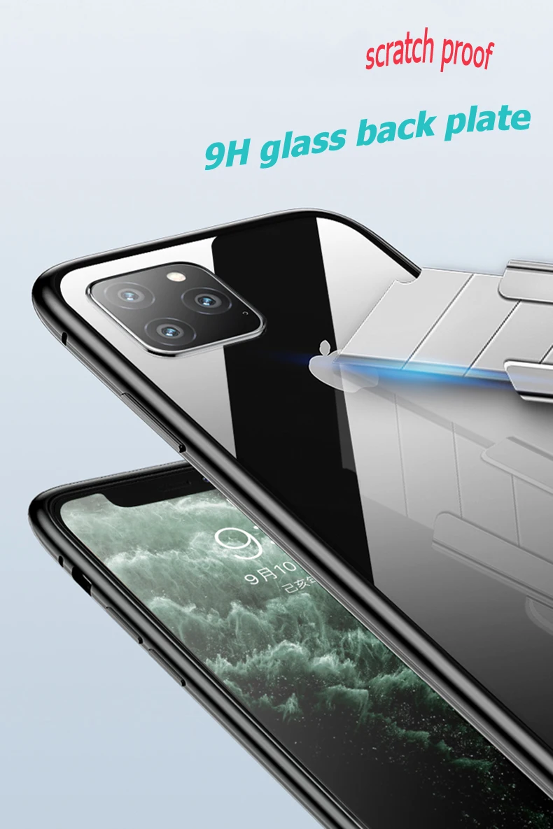 Двухсторонний стеклянный Магнитный чехол для телефона iPhone 11Pro 11 MAX XS XR xзакаленное
