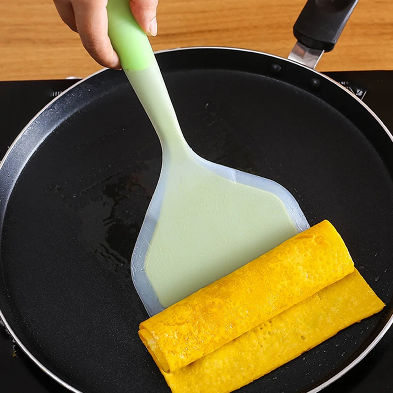 

NEW Home Cooking Utensils Silicone Spatulas Beef Meat Egg Kitchen Scraper Wide Pizza Shovel Non-stick Turners Food Lifters