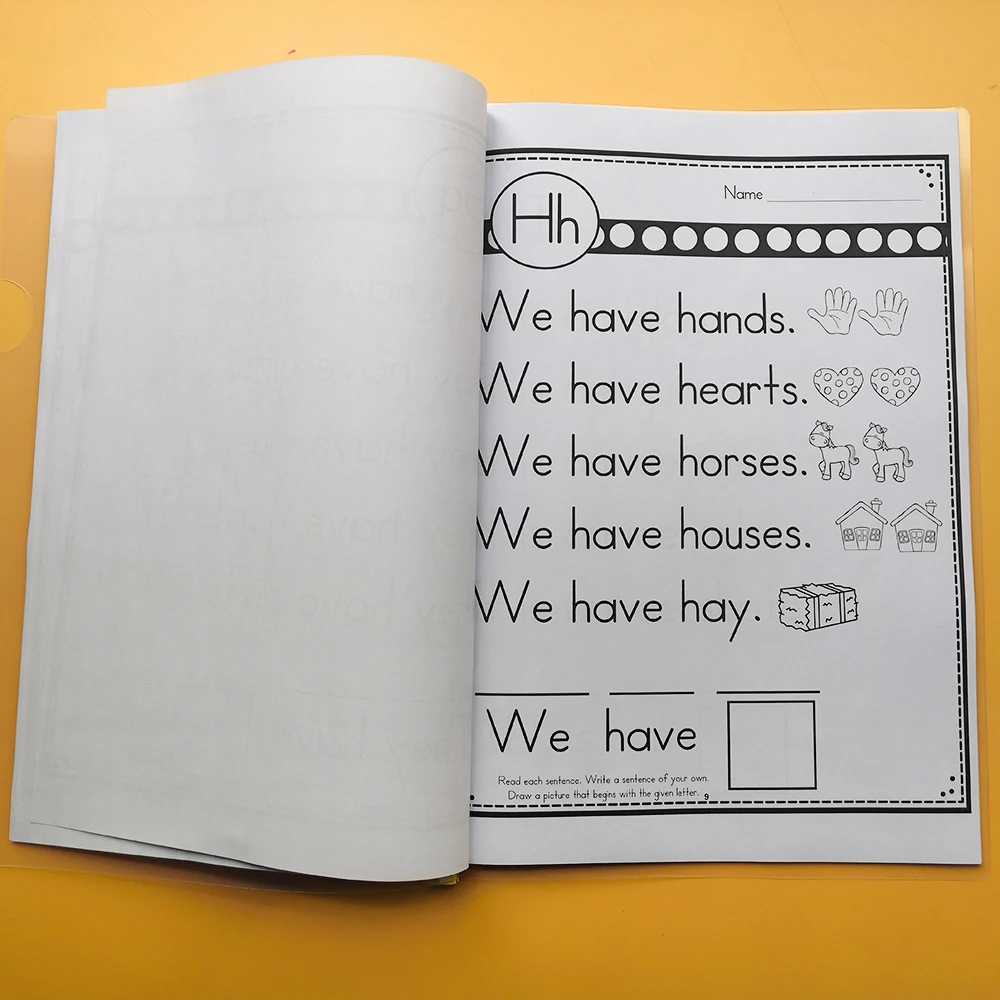 Детский обучающий простой учебный лист с алфавитом английский язык домашнее