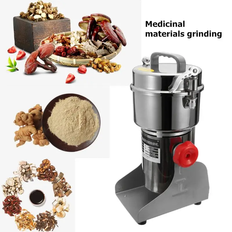 

800g Grains Spices Hebals Cereal Coffee Dry Food Grinder Mill Grinding Machine Gristmill Home Medicine Flour Powder Crusher 220V