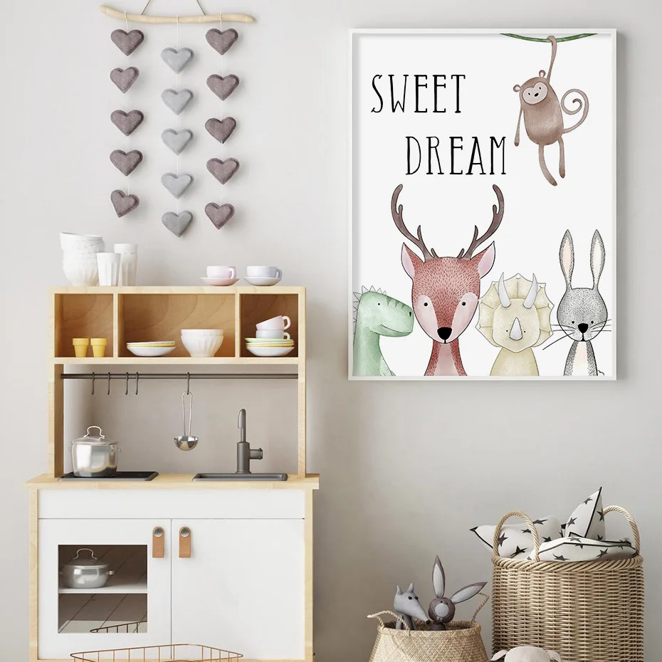 Милый зоопарк с животными сладкая мечта детская комната домашний декор