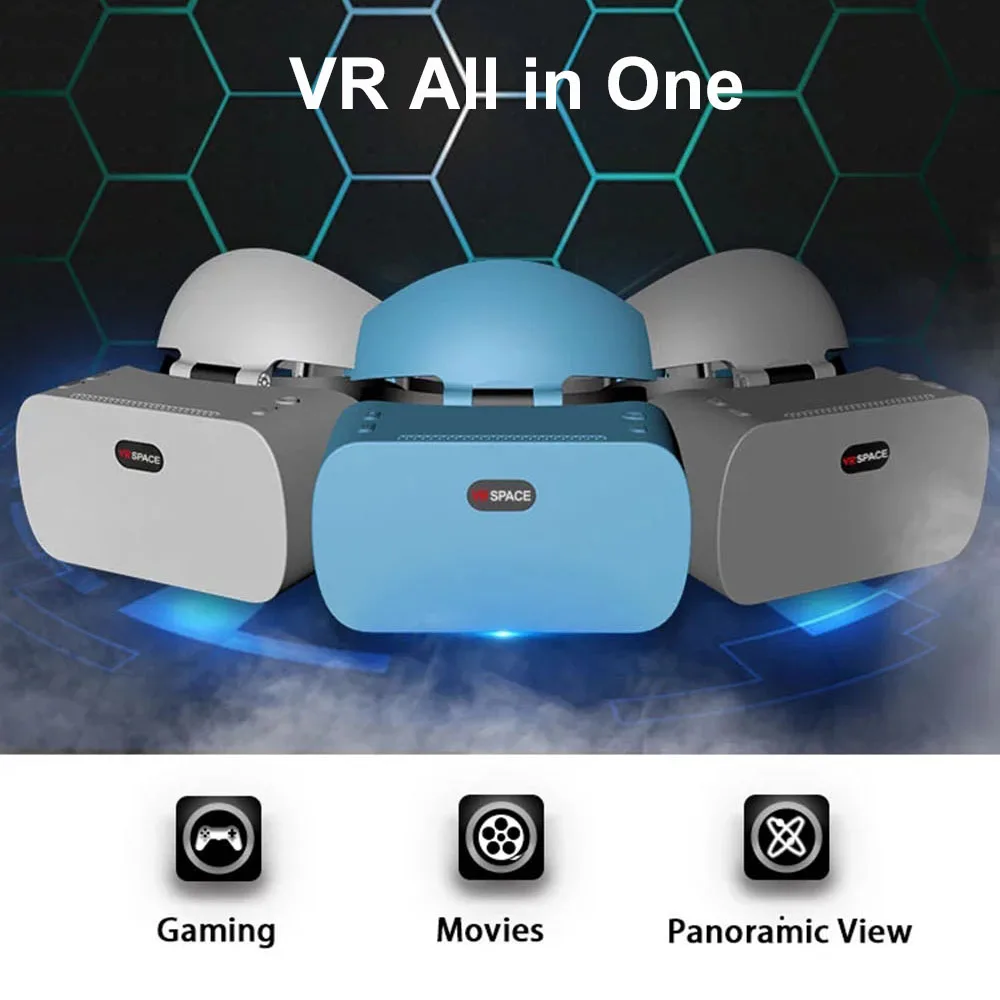 3D очки виртуальной реальности VR все в одном 2K HD WIFI умные Android 7 1 Очки с погружением