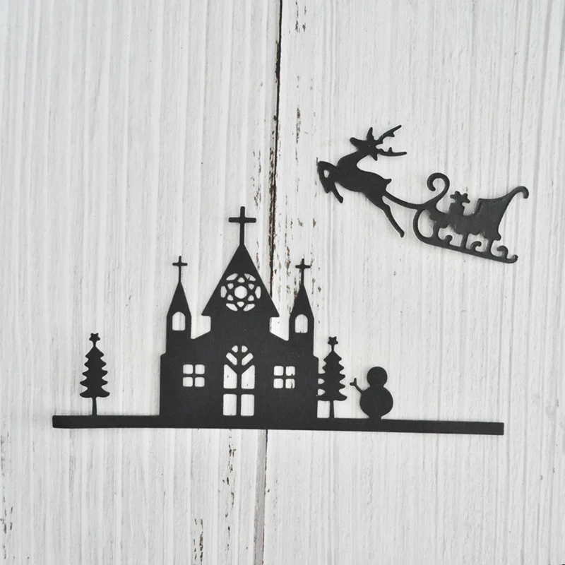 Happymems рождественские металлические Вырубные штампы для скрапбукинга лось