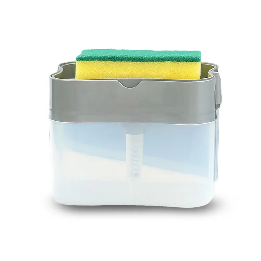 2 в 1 для очистки дозатор жидкого моющего средства Пресс типа мыльница-дозатор