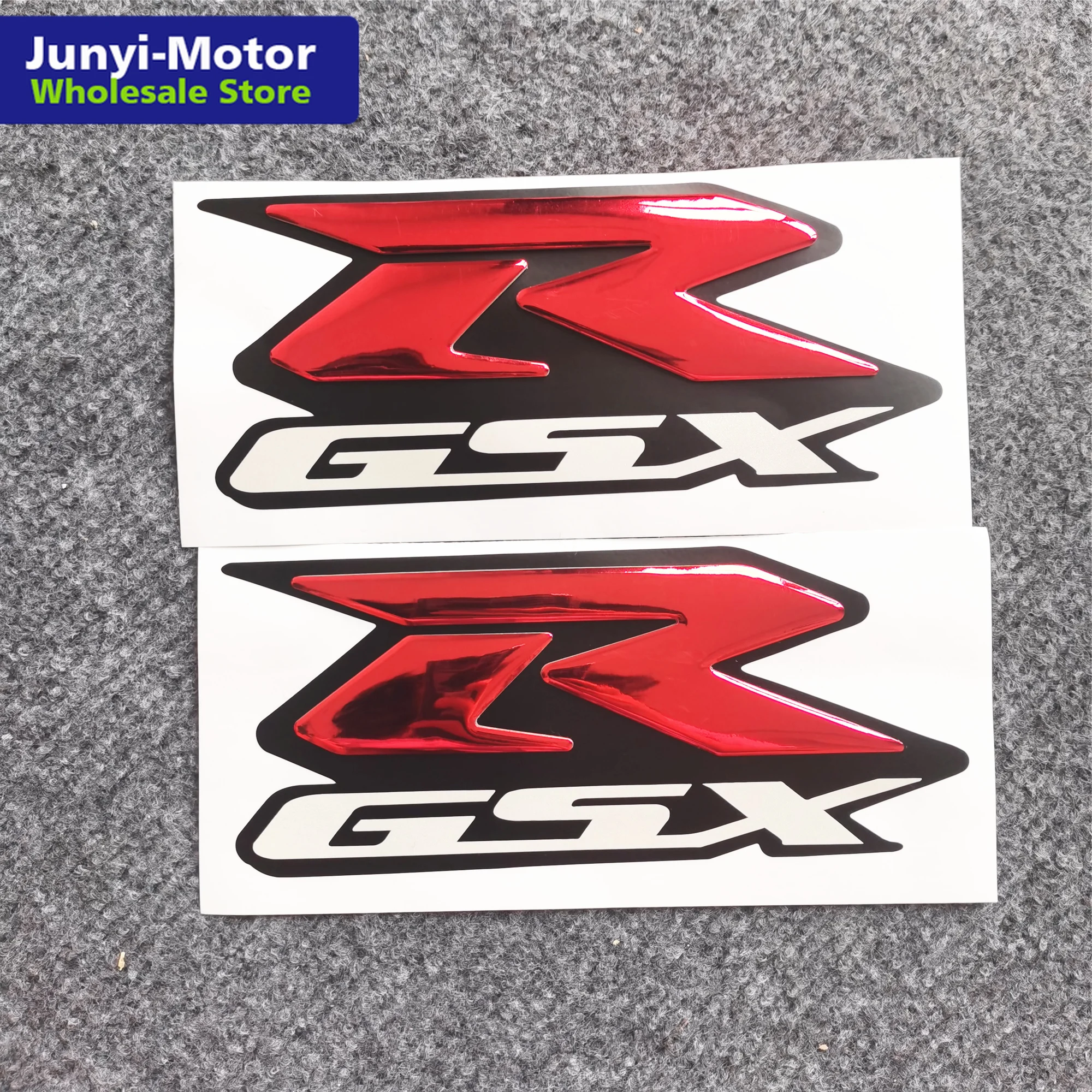 2 шт. красный 3d обтекатель наклейка с логотипом на бак для Suzuki GSXR 600 750 1000 1100