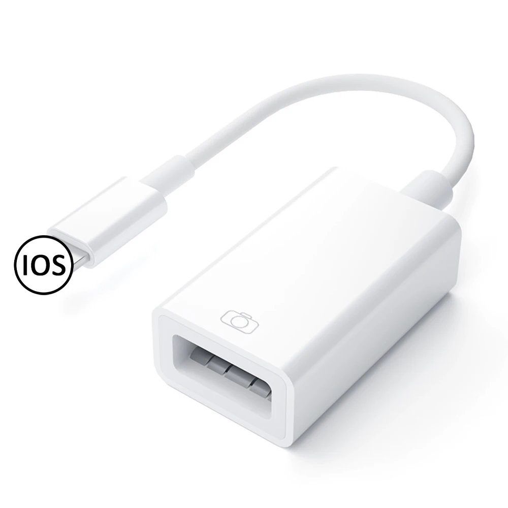 Кабель адаптер для перехода от разъема lightning к USB 3 0 iPhone 11 Pro X XS макс 7 8 6 Plus камера