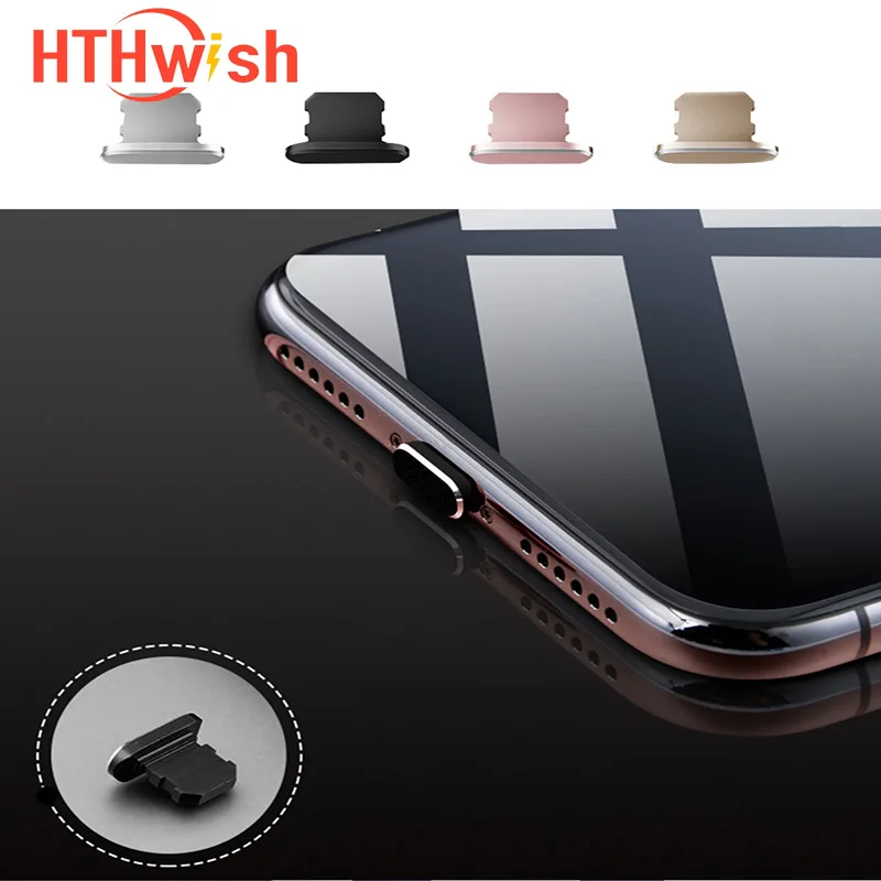 

Anti Dust Plug Earphones Jack Plug For Iphone XS Max 78P Charging Port Jack Stopper Metal Anti Dust Charger Dock Plug Stopper