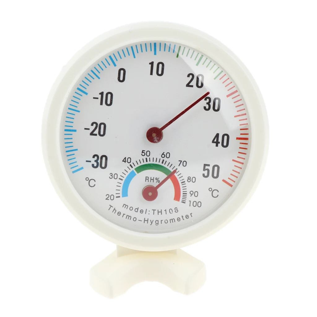 

Round Clock Shape Analog Temperature Humidity Meter Thermometer Hygrometer