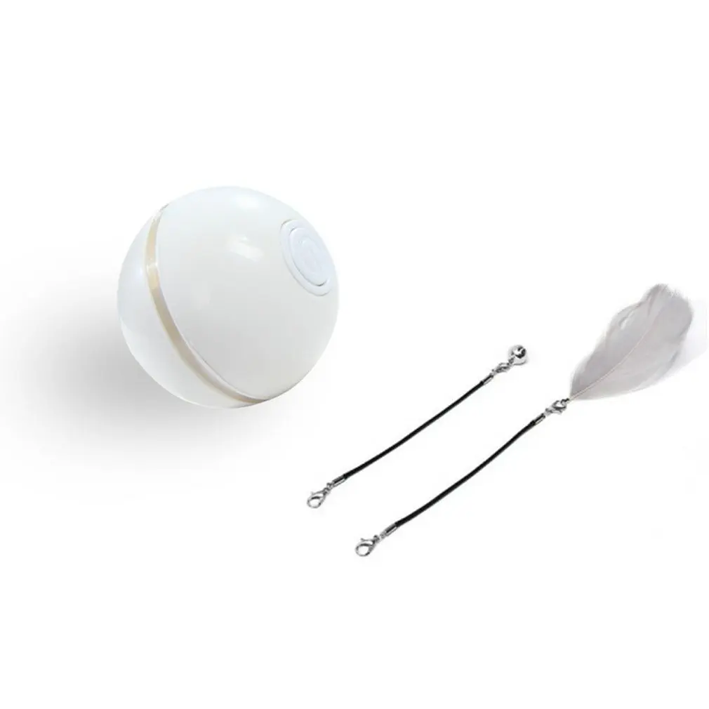 

Автоматический Забавный кошачий мяч для кошек и котят, Интерактивная игрушка С Кошачьей Мятой, зарядка через USB, цветные светодиодные фонар...