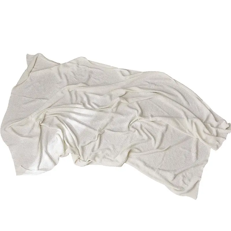 Kopen Effen Kleur Zachte Deken Breien Single Layer Comfort Sofa Gooi Deken Stoel Bed Cover Voor Kind Volwassen Reizen Slaap Deken